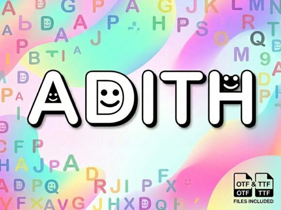 Adith Display Font for Joyful Web Design