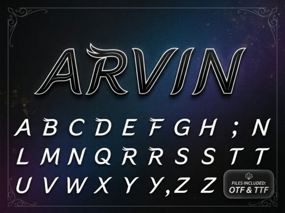 Arvin Display Font for Modern Web Design