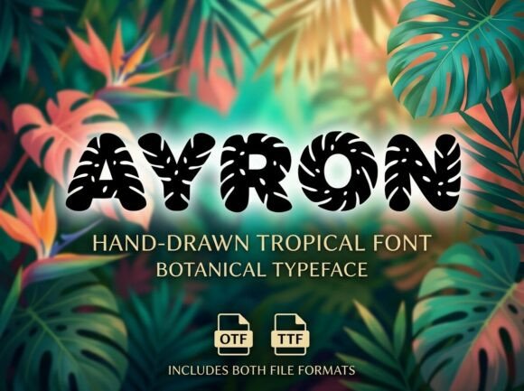 Ayron: The Avant-Garde Display Font for Bold Branding