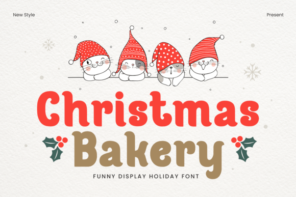 Christmas Bakery Font for Cozy Web Design