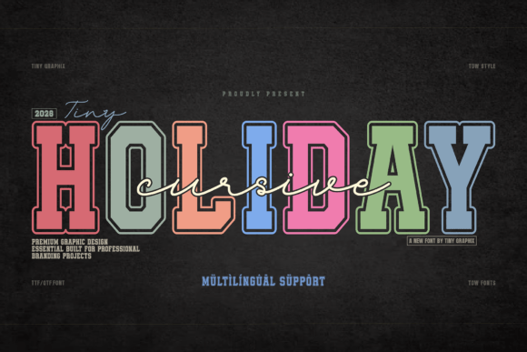 Cursive Holiday Typeface for Modern Editorial Design