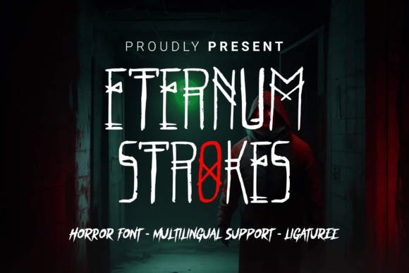 Eternum Strokes: A Dark Display Font for Makers