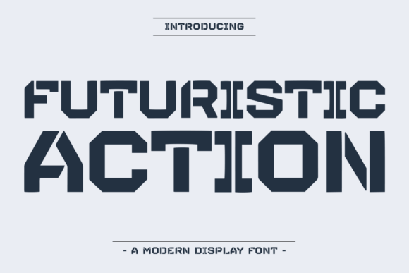 Futuristic Action: A Bold Display Font for Makers