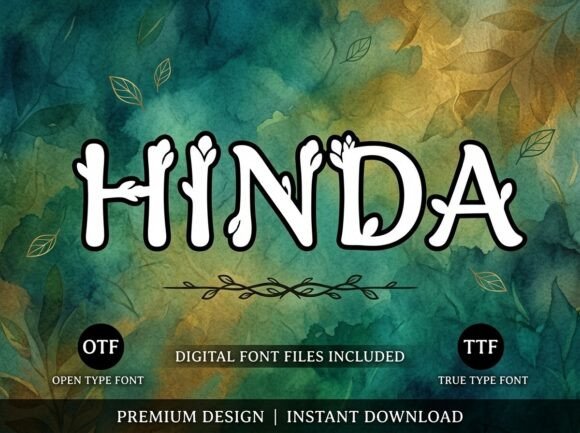 Hinda: A Decorative Display Font for Editorial Design