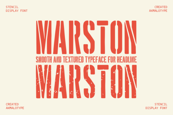 Marston: A Bold Vintage Display Font for Crafters