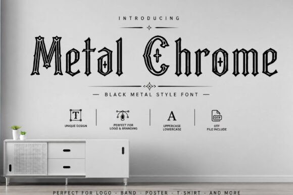 Metal Chrome Font for Bold Brand Identity