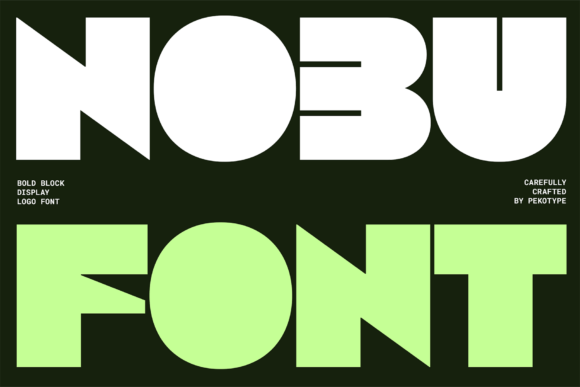 Nobu: A Bold Display Font for Modern Editorial Design