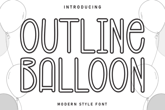 Outline Balloon: A Handcrafted Display Typeface