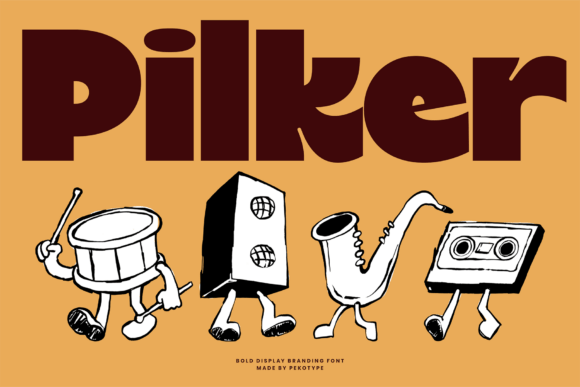 Pilker: A Bold Retro Display Font for Web Design