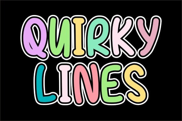 Quirky Lines: A Playful Display Font for Editors