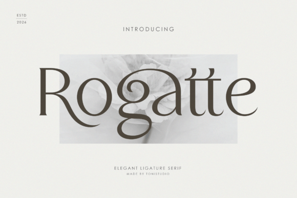 Rogatte: An Elegant Display Serif for Editorial Design