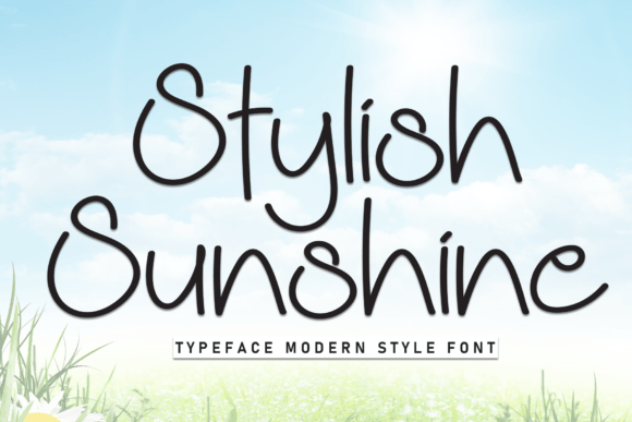 Stylish Sunshine Typeface for Editorial Design
