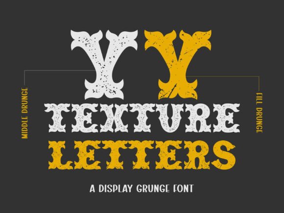 Texture Letters: A Rugged Display Font for Crafters