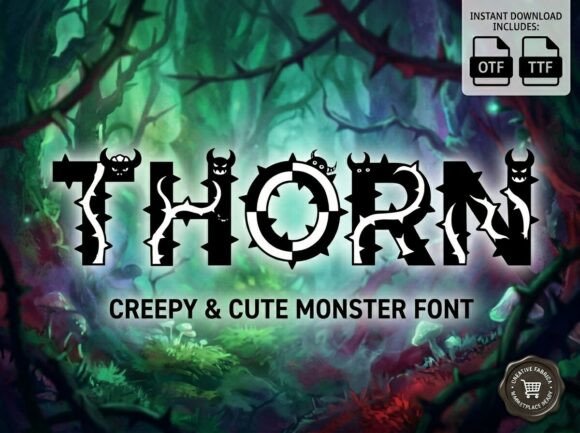 Thorn: A Creepy-Cute Display Font for Bold Campaigns