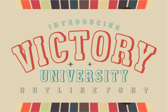 Victory University Font for Bold Maker Designs